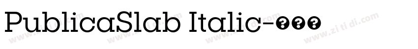 PublicaSlab Italic字体转换